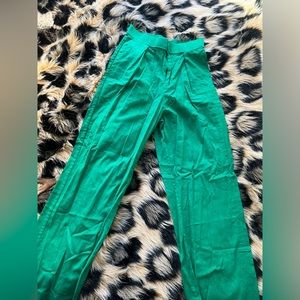 Green Linen Pants